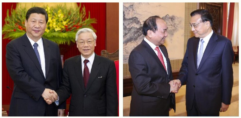 國家主席習近平在河內同越共中央總書(shū)記阮富仲舉行會(huì )談